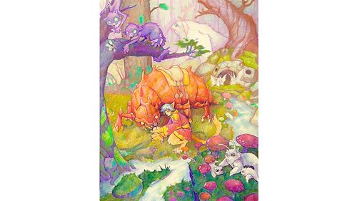 “Fantastic Forest,” Jason D. Rodriguez, colored pencil and watercolor on board.