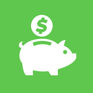 Icon of a piggy bank