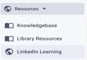 Location of the LinkedIn Learning Link within Montco Connect.