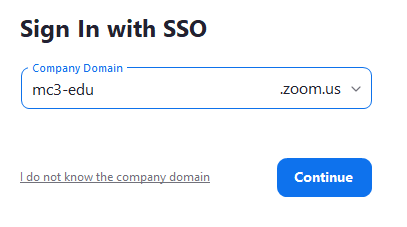 zoom sso domain screen