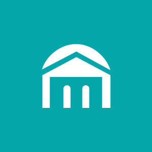 MCCC house icon in white on teal background