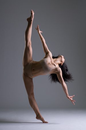 Single dancer balancing on one leg