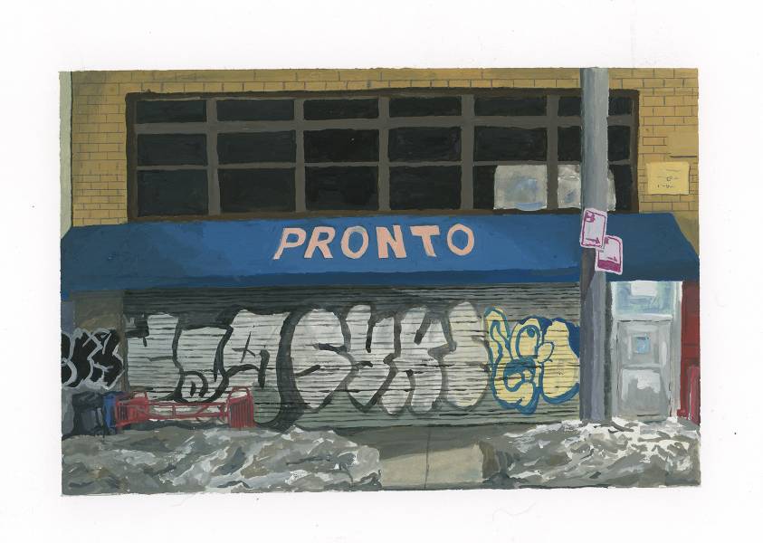 "Faces of New York #1" by Nasir Young. Gouache on paper made in 2026