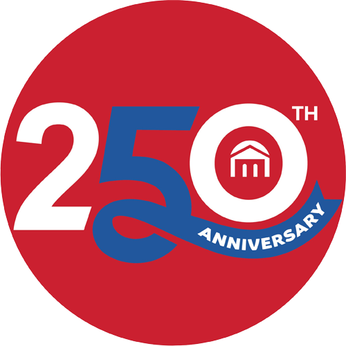 250th Anniversary button logo