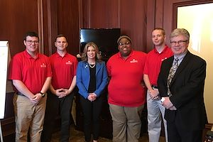 Students meet with legislators during Lobby Day to talk about support for community colleges.