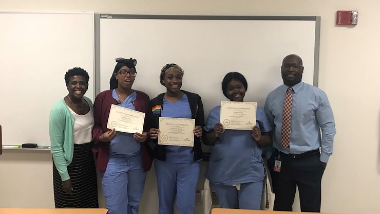 Tiya Townes, Maliqa Jack and Ah’niyah Rome became the first graduates of the new Nurse Aide Training Program held at Montgomery County Community College’s West Campus in Pottstown.