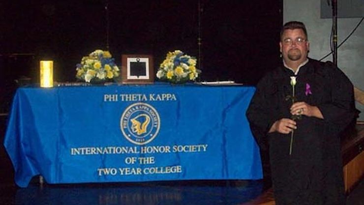 Wayne Downs turned his life around to follow his dream and become a teacher. His induction into the Phi Theta Kappa international honor society was one of the highlights of his years at Montco.