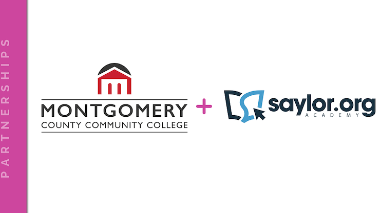 Saylor Academy and Montgomery County Community College's new partnership will enable students to seamlessly complete their degrees.