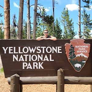 Sean Heggan at Yellowstone National Park.