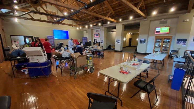 At the recent American Red Cross Blood Drive and Community Wellness Fair at Montgomery County Community College's Pottstown Campus, participants donated 25 pints of blood, helping to save 75 lives. Photos by Joelle Oswald