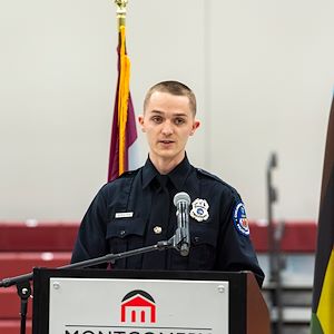 Class 2302 Valedictorian Cadet SSgt. Max Bernstein 