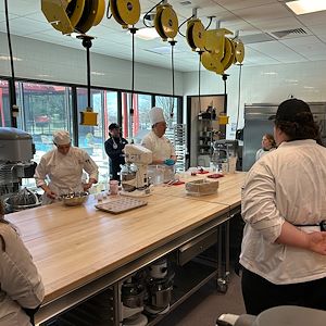 Chef baking demonstration