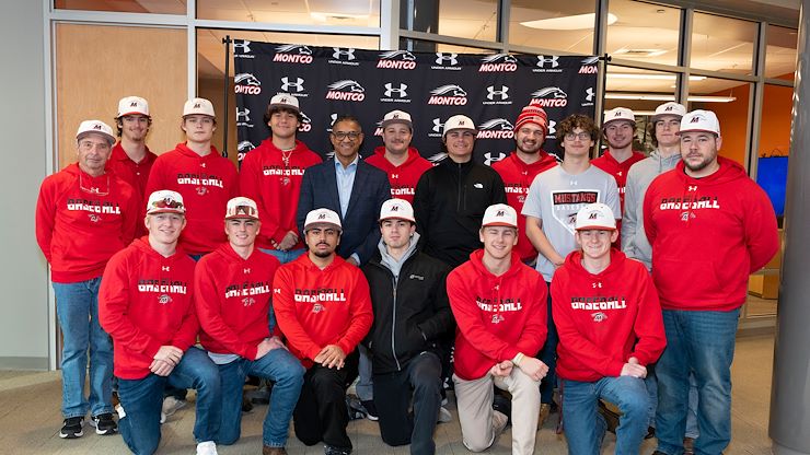 Roberto Clemente Jr. was the keynote speaker for Montgomery County Community College's 2025 Presidential Symposium on Diversity. Clemente Jr. met with the Mustangs men's baseball team prior to speaking to full gymnasium of visitors in the Health Sciences Center gym on the Blue Bell Campus. Photos by Eric Devlin and Linda Johnson