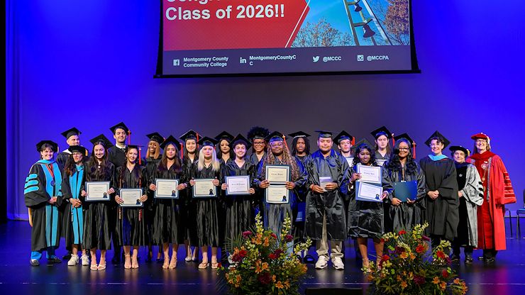 Montgomery County Community College celebrated 17 students who graduated with their high school diplomas from the Gateway to College program on the Blue Bell Campus on May 20. The Gateway to College Program at Montgomery County Community College has helped 307 students receive their diplomas since it started in 2013. Photos by Linda Johnson