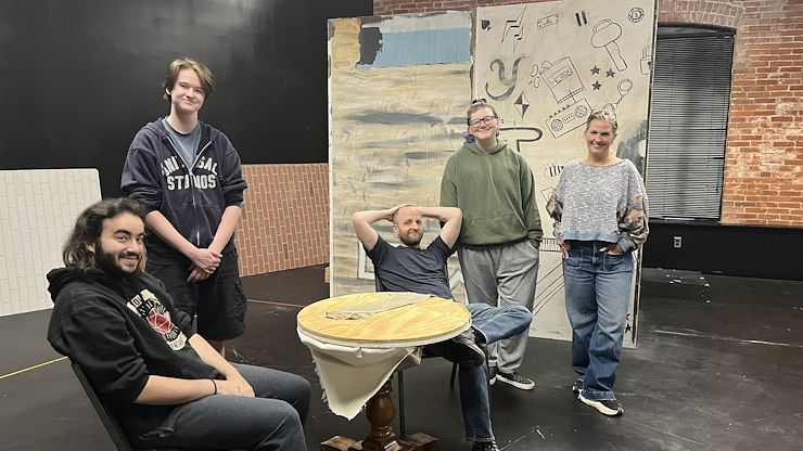 Montgomery County Community College’s Theatre Arts Program and West End Student Theatre invite the community to experience their fall production of “The Aliens,” Nov. 5-8, in North Hall 228, Pottstown Campus, 16 E. High Street, Pottstown. From left: Alex Voss, Assistant Director Caleb Wilson, Ken Sams, Autumn Sherry and Director Dyana Kimball, Theatre Regular Lecturer. Photo by Sarah Bender