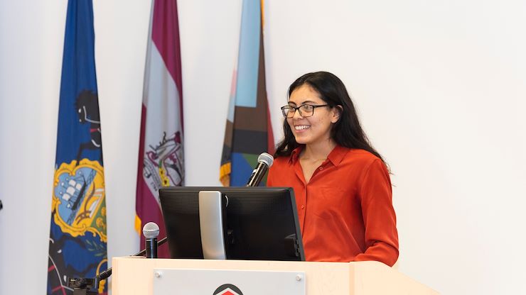 Dani Arcos Narvaez, a Psychology major, was recently named to the All-Pennsylvania Academic Team, sponsored by Phi Theta Kappa (PTK), the international honor society for two-year colleges, and The Pennsylvania Commission for Community Colleges. Photo by Linda Johnson