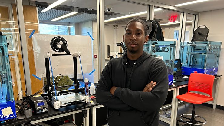 Joshu’wa Reid, a Mechanical Engineering Science major at Montgomery County Community College recently received a $1,000 Leaders of Promise Scholarship from the Coca-Cola Scholars Foundation. Photos by Eric Devlin