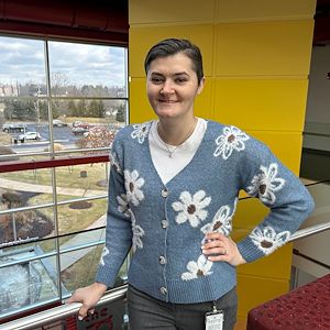 Taylor Bellegue in the Advanced Technology Center on the Blue Bell Campus
